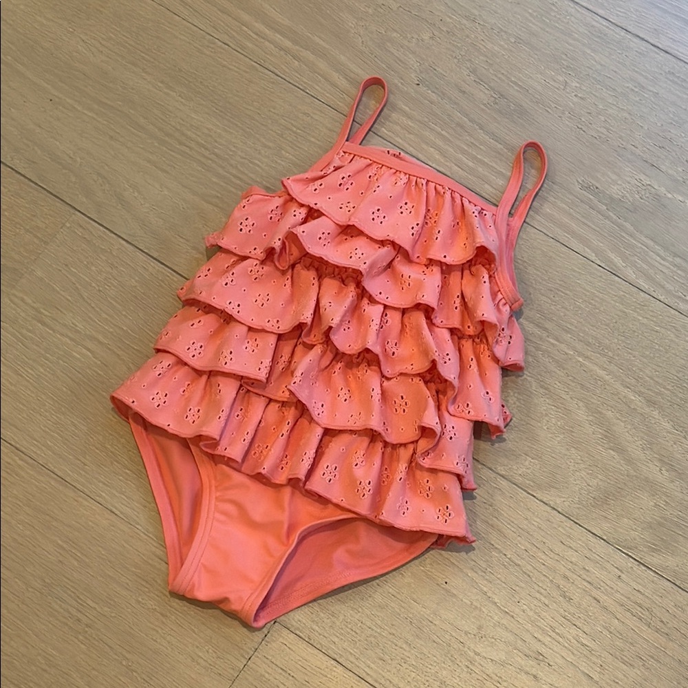Ruffled Eyelet Swimsuit